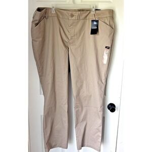 Lee‎ Women's Wrinkle Free Khaki Pants Trousers SZ 24W Plus Uniform Pants New BxG